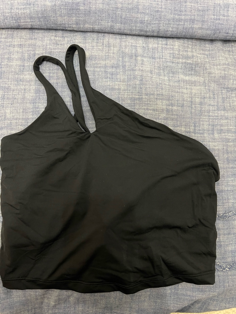 Black Double-Strap workout bra